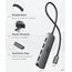 uni USB C Hub mit 4-Port USB 3.0 ultradünner Daten-Hub aus Aluminium, für MacBook Pro/Air, iPad Pro/Air, Dell XPS, Surface Book, iPhone 15 Serie usw.