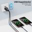 KiWiBiRD USB Doppelstecker Mini USB 3.0 Hub USB Splitter 1 zu 3 Verteiler Adapter zum Laden Strom Mehrfach Port (1x USB3.0, 2X USB2.0) Kompatibel mit Laptop MacBook PC Flash-Laufwerk Tastatur Maus