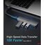 uni USB C Hub mit 4-Port USB 3.0 ultradünner Daten-Hub aus Aluminium, für MacBook Pro/Air, iPad Pro/Air, Dell XPS, Surface Book, iPhone 15 Serie usw.