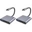USB C HDMI Adapter, USB-C Digital AV Multiport Hub mit 4K HDMI, USB 3.0 & 100W PD, Typ C auf Hdmi Adapter für MacBook Pro/Air, iPad Pro/Air, Samsung, Surface, HP (Packung mit 2)