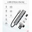 uni USB C Hub mit 4-Port USB 3.0 ultradünner Daten-Hub aus Aluminium, für MacBook Pro/Air, iPad Pro/Air, Dell XPS, Surface Book, iPhone 15 Serie usw.