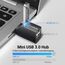 KiWiBiRD USB Doppelstecker Mini USB 3.0 Hub USB Splitter 1 zu 3 Verteiler Adapter zum Laden Strom Mehrfach Port (1x USB3.0, 2X USB2.0) Kompatibel mit Laptop MacBook PC Flash-Laufwerk Tastatur Maus