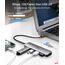 uni USB C Hub mit 4-Port USB 3.0 ultradünner Daten-Hub aus Aluminium, für MacBook Pro/Air, iPad Pro/Air, Dell XPS, Surface Book, iPhone 15 Serie usw.