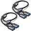 KiWiBiRD USB Splitter 1 zu 2, USB Doppelstecker Y Kabel 1 auf 2 Adapter (2 Stück), Dual Port Erweiterung Ladekabel für Strom und Daten Mini HUB Kompatibel mit PC Laptop Mac PS5 Tastatur Mäuse