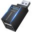 KiWiBiRD USB Doppelstecker Mini USB 3.0 Hub USB Splitter 1 zu 3 Verteiler Adapter zum Laden Strom Mehrfach Port (1x USB3.0, 2X USB2.0) Kompatibel mit Laptop MacBook PC Flash-Laufwerk Tastatur Maus