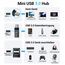 KiWiBiRD USB Doppelstecker Mini USB 3.0 Hub USB Splitter 1 zu 3 Verteiler Adapter zum Laden Strom Mehrfach Port (1x USB3.0, 2X USB2.0) Kompatibel mit Laptop MacBook PC Flash-Laufwerk Tastatur Maus