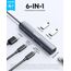 Anker PowerExpand 6-in-1 Ethernet Adapter, PD USB C Hub, 65 PD, 4K HDMI, 1Gbps Ethernet, Daten, 2 USB 3.0 Datenports, kompatibel mit MacBook Pro, MacBook Air, iPad Pro, XPS