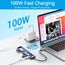 7 in 1 USB C Hub, USB-C Multiport Adapter Mit 4K HDMI, SD&TF Kartenleser, USB 3.0 & USB 2.0 Anschlüsse,100W PD, Typ C auf HDMI Adapter für MacBook Air/Pro, iPad, Samsung und Anderen USB-C-Geräten