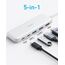 Anker 332 USB-C Hub (5-in-1) with 4K HDMI Display, 5Gbps - and 2 5Gbps USB-A Data Ports and for MacBook Pro, MacBook Air, Dell XPS, Lenovo Thinkpad, HP Laptops and More (Weiß)