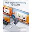 Baseus Nomos Air Mac 12 in 1, Displaylink Docking Station, Dockingstation 2 Monitore Erweiterung für macOS, mit 2K HDMI/DP, 10Gbps USB-C/A, 100W PD, Gigabit Ethernet, Displaylink-Treiber Erforderlich