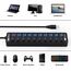 USB Hub Aktiv 3.0 mit Netzteil, VEMONT 11 Ports USB Verteiler (10*3.0 Ports,1 Intelligenter Charging Port)mit 12V/3A Netzteil,USB Splitter mit Individuellen Schalter & 1,2m Langes Kabel für PC/Laptop