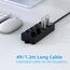 USB Hub mit Netzteil,VEMONT 4 Ports USB3.0 Hub USB Verteiler Aktiv Adapter und Einzelne EIN/Aus-Schalter 1,2m langes Kabel mit 5V/3A Netzteil Adapter für PC/Laptops und Ultrabooks