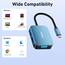 BENFEI USB C HUB 4in1,USB C Multiport-Adapter mit 4K HDMI/ 1080P VGA/ 5Gbps USB 3.0 Data Port/Typ C 60W Power Delivery, kompatibel für iPhone 15 Pro/Max MacBook Pro/Ai iPad Pro iMac Galaxy S23, Blau
