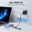 acer USB C Hub 5 in 1, Tragbarer 4K HDMI Adapter PD 100W, 3X USB-A Datenport, USB C auf HDMI Adapter kompatibel mit acer Laptop, Chromebook, Surface, Galaxybook, MacBook Pro/Air, iPad Pro/Air - 60cm
