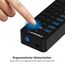 Sabrent USB Hub aktiv 3.0 mit netzteil 60W 10port, USB Adapter mehrfach Verlängerung, USB Verteiler, Powered USB hub, langes Kabel mit EIN/AUS-schaltern, für PS5, PC, Laptop, MacBook, usw. (HB-BU10)