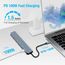 7 in 1 USB C Hub Multiport Adapter Mit 4K HDMI, SD&TF Kartenleser, USB 3.0&2.0 Ports, 100W PD für MacBook Air/Pro, Galaxy, iPad, Surface Book, Chromebook