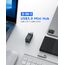 FORIDA 3-Port Mini USB-Hub, Tragbarer USB-Verteiler (1 Eingang, 3 Ausgänge) für Computer-Zubehör (Schwarz)