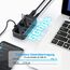 USB Hub Aktiv 3.0 mit Netzteil, RSHTECH USB 3.0 Hub mit 4 Datenports USB 3.0 Port Verteiler mit 100cm 2-in-1 Hybrid-Datenkabel (Typ-A/Typ-C), 10W (5V/2A) Netzteil, Aluminium, RSH-ST04
