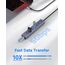 FORIDA 8-Port USBC Hub mit 7 USBA 3.0 Datenanschlüssen mit 5Gbps, 25cm Kabel USB C Splitter Adapter mit 5V / 3A Type-C Port, Aluminium USB C Verteiler für PCs, Laptops