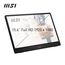 MSI PRO MP161 E2U 15,6 Zoll Full HD Portabler Monitor - 1920x1080 IPS, 60Hz, augenschonend, für PC, Laptop, Mobil, Lautsprecher, verbessertes Gehäuse & Kickstand, Mini-HDMI 2.0b, 2 x USB Type-C
