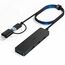 Aceele USB 3.0/ USB C Hub mit verlängertem 120cm Kabel, Ultra dünn USB Hub auf 4 USB 3.0 verlängerung, kompatibel mit Desktop-Computer, MacBook Pro/Air, iMac,Surface Pro,PS 4 und weiteren Laptops