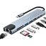 Avigers USB C Hub (8-in-1), USB C Multiport Adapter mit 100W PD, 4K HDMI, SD&TF Kartenleser, USB 3.0, Ethernet LAN Adapter für MacBook Air/Pro, Huawei, Dell und mehr (Silver Grey)