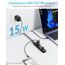 PHIXERO 7 Port USB Hub, 1.6FT Long Cable USB 3.0 Hub USB Verteiler, Super Speed 5Gbps Datenhub, Kompatibel mit Allen USB Port Geräten (7 Port, 50CM Cable)