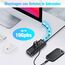 RSHTECH USB C 3.2 Hub Aktiv mit Netzteil, 4-in-1 USB C 3.1 Gen2 Hub mit 4*10Gbps USB-Datenport (2*Typ-C, 2*Typ-A), 60cm USB C kabel, 10W 5V2A Netzteil, Aluminium USB 3.2 Splitter Datenhub, RSH-A104C
