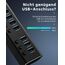 RSHTECH Aluminium 24W USB Hub Aktiv 3.0 mit 12V/2A Netzteil, 7-Port USB 3.0 Hub Multiport USB 3.0 Verteiler, zum Laden und zur Datenübertragung, mit Einzelnen On/Off Schalter und LED (RSH-A37S)