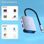 BENFEI USB C HUB 4in1,USB C Multiport-Adapter mit 4K HDMI/ 1080P VGA/ 5Gbps USB 3.0 Data Port/Typ C 60W Power Delivery, kompatibel für iPhone 15 Pro/Max MacBook Pro/Ai iPad Pro iMac Galaxy S23, Grau