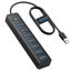 PHIXERO 7 Port USB Hub, 1.6FT Long Cable USB 3.0 Hub USB Verteiler, Super Speed 5Gbps Datenhub, Kompatibel mit Allen USB Port Geräten (7 Port, 50CM Cable)