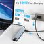 Avigers USB C Hub (8-in-1), USB C Multiport Adapter mit 100W PD, 4K HDMI, SD&TF Kartenleser, USB 3.0, Ethernet LAN Adapter für MacBook Air/Pro, Huawei, Dell und mehr (Silver Grey)