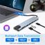 Avigers USB C Hub (8-in-1), USB C Multiport Adapter mit 100W PD, 4K HDMI, SD&TF Kartenleser, USB 3.0, Ethernet LAN Adapter für MacBook Air/Pro, Huawei, Dell und mehr (Silver Grey)