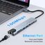 Avigers USB C Hub (8-in-1), USB C Multiport Adapter mit 100W PD, 4K HDMI, SD&TF Kartenleser, USB 3.0, Ethernet LAN Adapter für MacBook Air/Pro, Huawei, Dell und mehr (Silver Grey)
