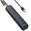 PHIXERO 7 Port USB Hub, USB 3.0 Hub USB Verteiler mit 15W USB C Power Port, Super Speed 5Gbps Datenhub, Kompatibel mit Allen USB Port Geräten (15CM Cable, 7 Port)