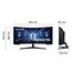 Samsung Gaming Monitor G5 C34G55TWWP, 34 Zoll, VA-Panel, UWQHD-Auflösung, AMD FreeSync Premium, Krümmung 1000R, Bildwiederholrate 165 Hz, Reaktionszeit 1 ms (MPRT), schwarz