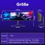 Amzfast 49 Zoll Curved Monitor 120Hz, DQHD(5120x1440), 32:9 Ultrawide PC Bildschirm, Eyes-Care, 1MS MPRT, 1500R, Adaptive Sync, sRGB 120%, HDMI 2.0 * 2/DP 1.4 * 2, VESA 75x75, PBP/Pip, AZMG49C7U