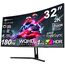 Minifire Gaming Curved Monitor 32 Zoll 180Hz, 2K WQHD(2560 x 1440), 1500R,1ms(MPRT), AMD FreeSync, sRGB 125%, VESA，2xHDMI 2.0 / 2xDP (180Hz), Augenpflege - MFG32C3Q