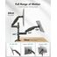 HUANUO Monitor Halterung 2 Monitore für 13-32 Zoll Bildschirm, Gaming Monitorhalterung 2 Monitore Höhenverstellbar mit 9KG Pro Arm, Bildschirmhalterung Neigbar Schwenkbar, VESA 75/100mm