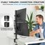 BONTEC Dual-Monitor Halterung für 13-34 Zoll, Höhenverstellbar, Drehbar, Max. 10kg pro Monitor, VESA Kompatibel, Kabelmanagement, C-Klemme & Durchgangsmontage, Ergonomisch für Homeoffice & Gaming
