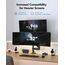 HUANUO Monitor Halterung 2 Monitore für 13-32 Zoll Bildschirm, Gaming Monitorhalterung 2 Monitore Höhenverstellbar mit 9KG Pro Arm, Bildschirmhalterung Neigbar Schwenkbar, VESA 75/100mm