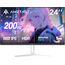 Amzfast 24 Zoll Gaming Monitor-200Hz, FHD 1920x1080, Fast IPS Monitor, 1ms MPRT, 110% sRGB, Anti-Blaulicht, HDR, Adaptive Sync, VESA 100x100, HDMI 2.0/DP 1.4, Weiß- AMZG24X1W