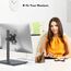 BONTEC Monitor Halterung für 13-32 Zoll Plat/Curved Bildschirm bis zu 10 kg, Monitorständer mit Gehärteter Glassockel, Einstellbare Bewegungsneigung ±75° Schwenkung ±80° Drehung 360°, VESA 75/100mm