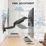 BONTEC Monitor Wandhalterung 13-42 Zoll Bildschirm bis 9 kg, VESA 200x200, Neigbar Schwenkbar Drehbar, Höhenverstellbar Monitor Wall Mount