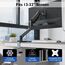 BONTEC Monitor Halterung für 13-32 Zoll Monitore 3-9 kg, VESA 75/100mm, Gasdruckfeder Arm, Ergonomischer Bildschirmhalterung, Schwenkbar, Neigbar, Dreht