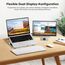 Dopesplay Portable Monitor 15,6" mit Eigenem Ständer, 1080P FHD Tragbarer Monitor mit Lautsprecher, Ultra-schlank USB-C & HDMI Externes Display für Laptop/PC/Mac/Xbox- mit VESA-Löchern