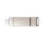 Lexar D40E 256 GB Dual Drive USB 3.2 Gen 1 Type-C Jump Drive, USB-C Flash Drive, Metallgehäuse, schwenkbares Design, Thumb Drive, Kompatibel mit iPhone 17,Silberner Champagner (Packung mit 2)