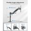 HUANUO Ergonomischer Monitor Halterung 30% höher, Monitor Arm für 13-34 Zoll (2-9 kg) Monitorhalterung höhenverstellbar, schwenkbar, neigbar, 360° drehbar, für Office & Gaming, VESA 75 & 100 mm