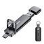 SSK USB C Externe SSD 256GB, mit bis zu 550 MB/s Extreme schneller USB-Stick, Dual-USB Typ C + A USB3.2 Gen2 Speicherstick für Android-Telefon, Laptop, Tablet, Mac
