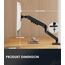 OffiGo Monitor Halterung für 15-32 Zoll Bildschirme, Monitor Arm Max 9kg, Stabiler Bildschirmhalterung Vesa 75 & 100 mm, Monitorhalterung, Schwarz